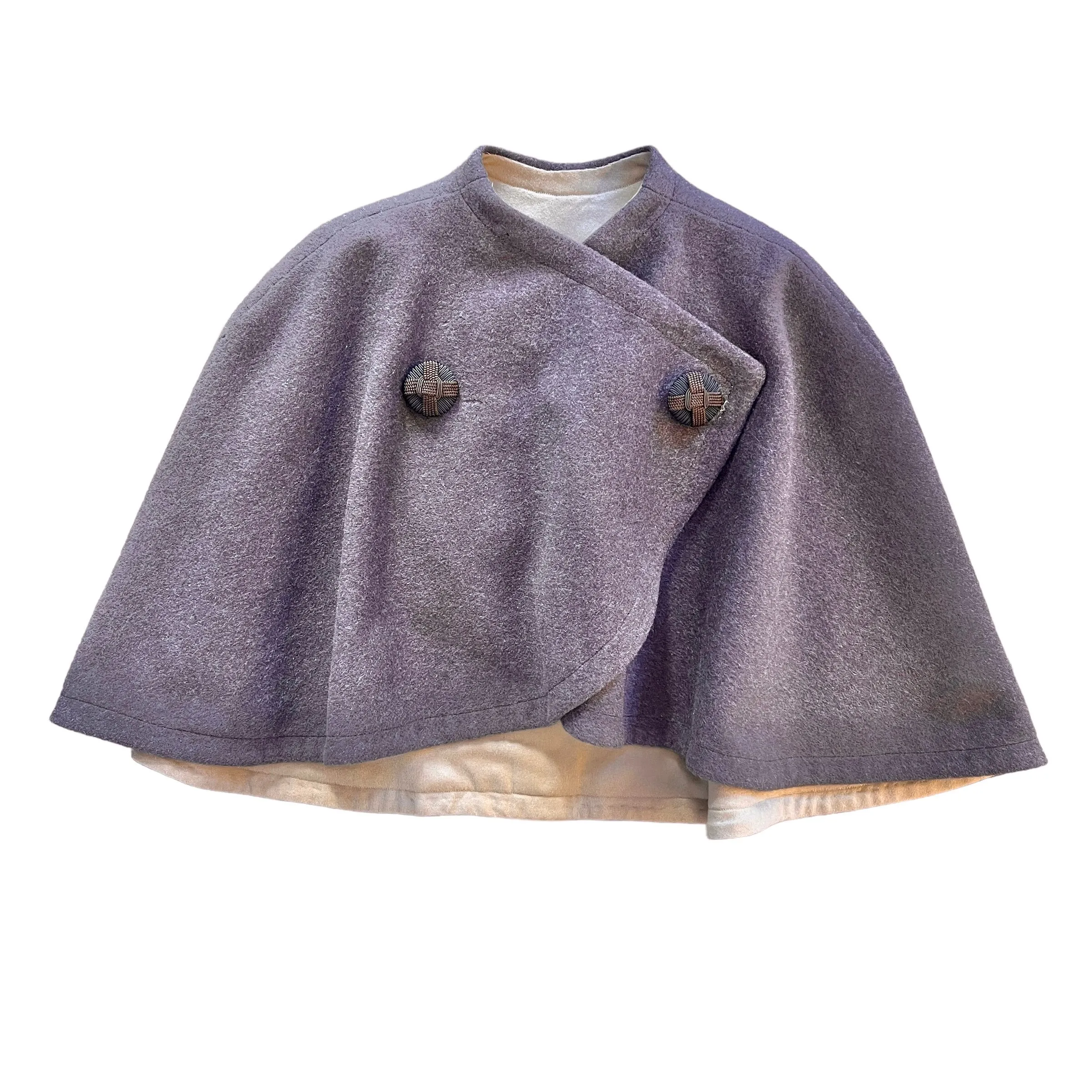 1960's Brown Wool Cape  /5-6Y