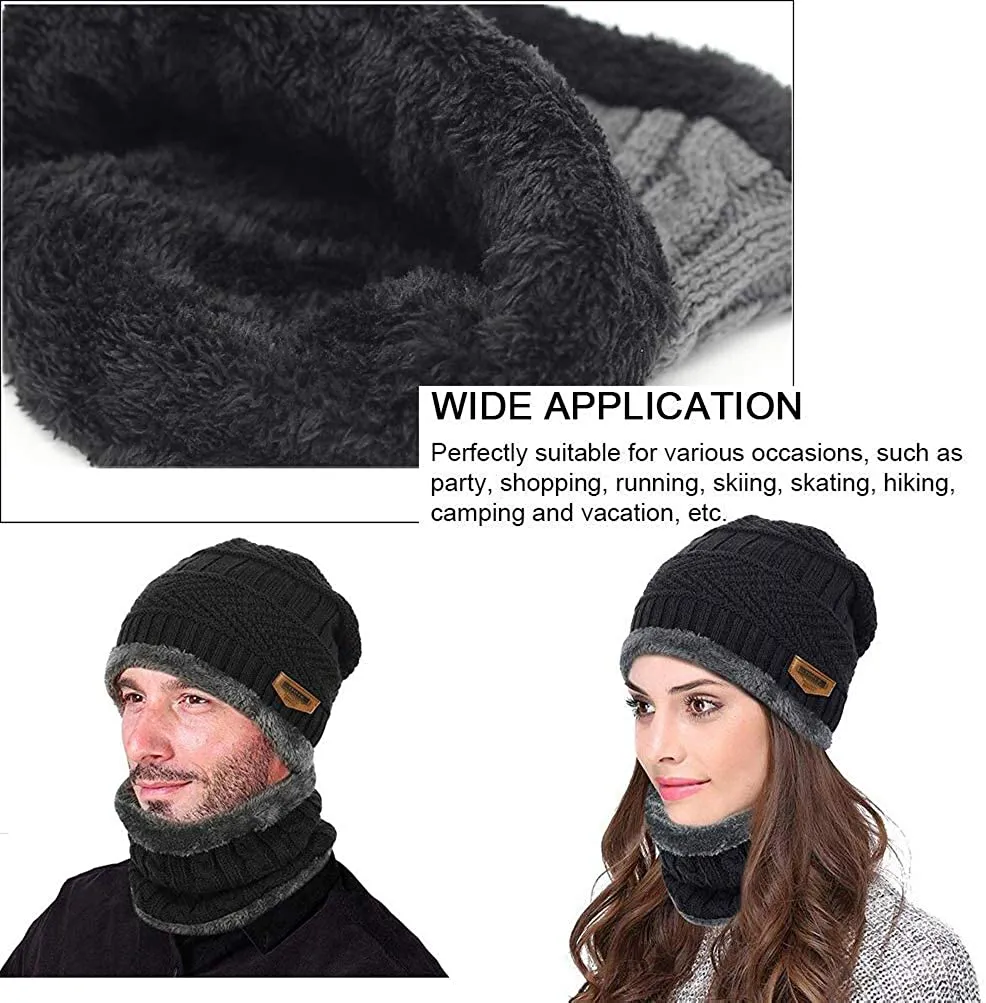 4 Piece Beanie, Scarf and Gloves Set