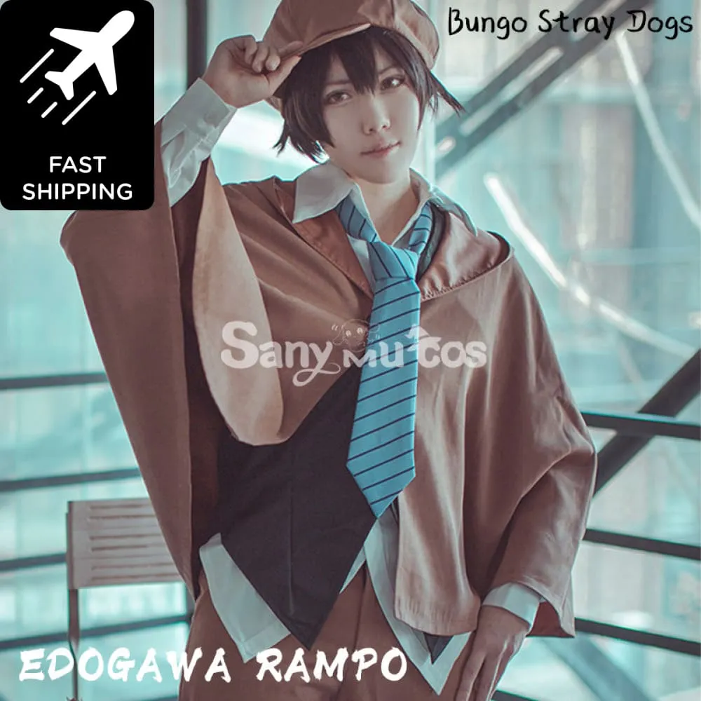 【48H To Ship】Anime Bungo Stray Dogs Edogawa Rampo Classical Cape Suit Cosplay Costume