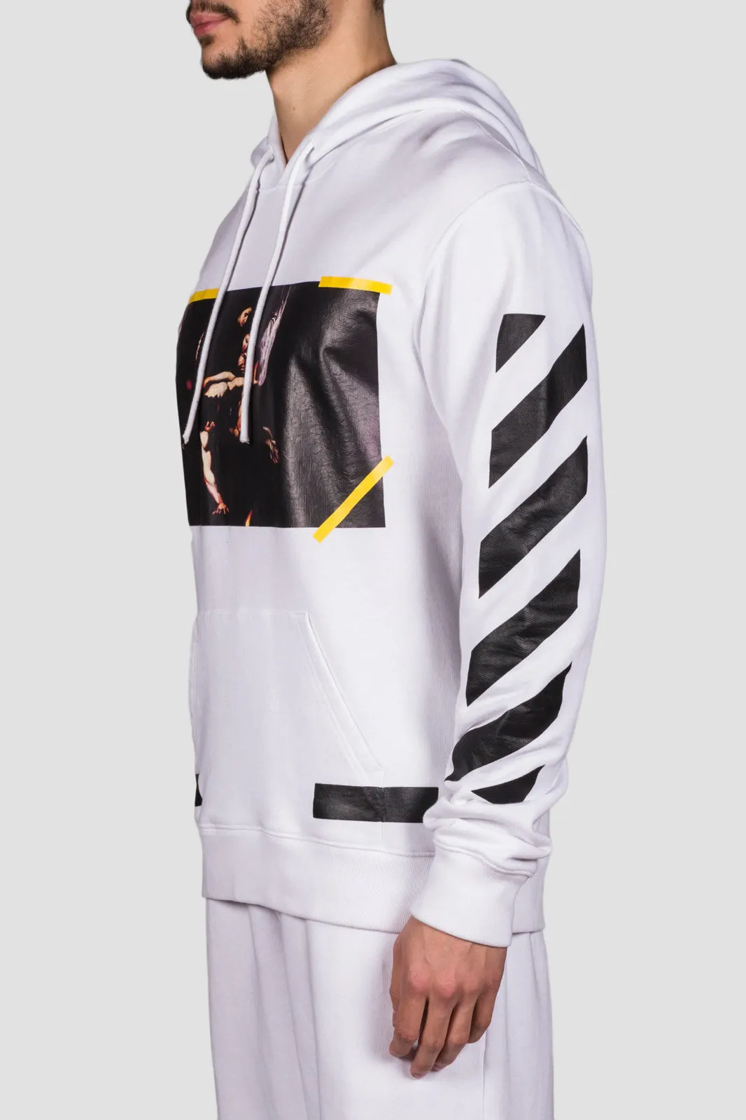 7 Opere Hoodie White All Over