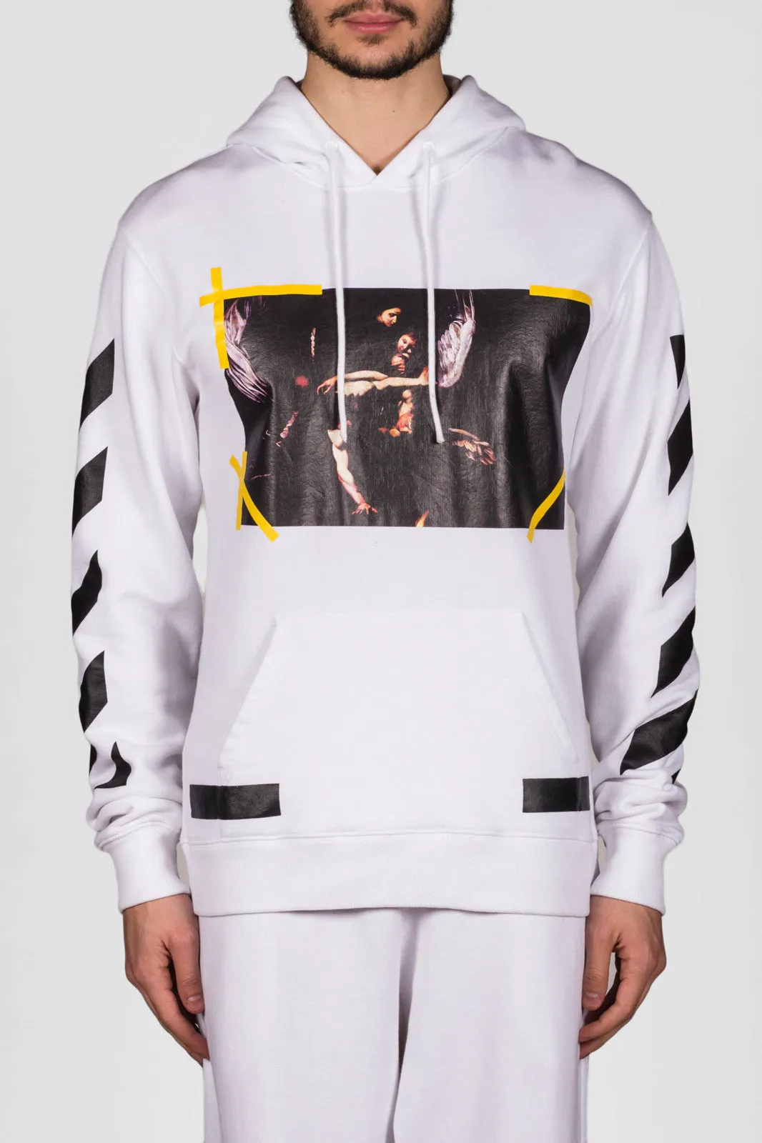 7 Opere Hoodie White All Over