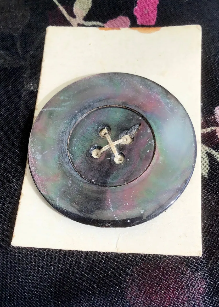 A Huge Dark Mother of Pearl Vintage Button