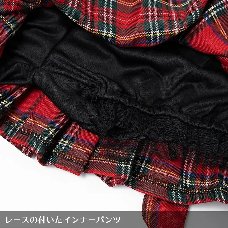 ACDC RAG red tartan mini skirt