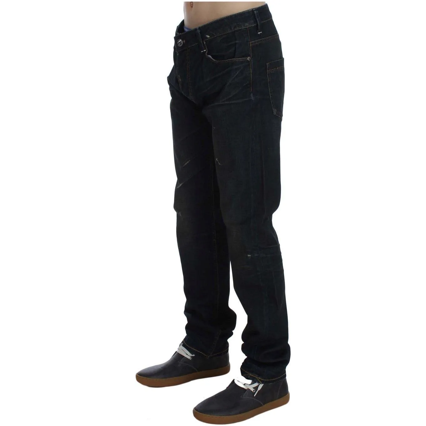 Acht Elegant Straight Fit Dark Blue Jeans