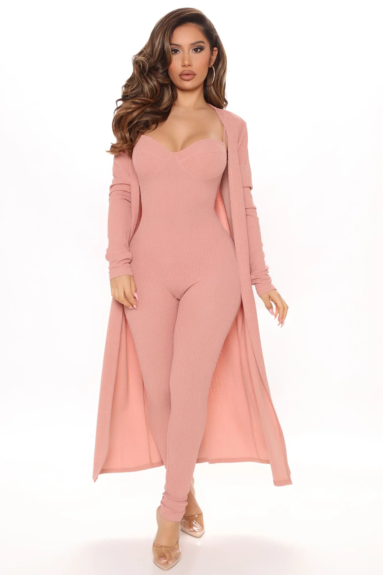 All Inclusive Jumpsuit Set - Blush