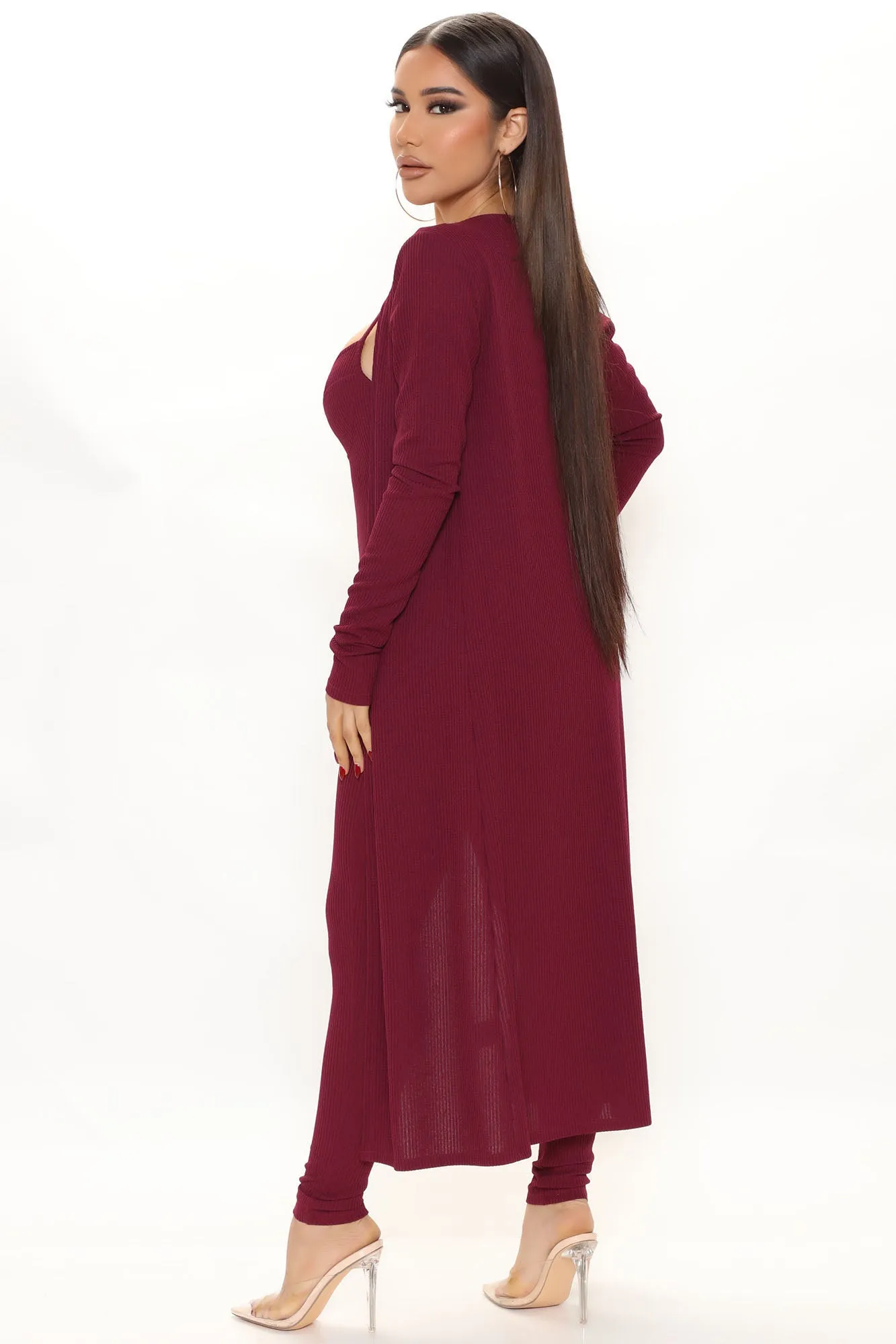 All Inclusive Jumpsuit Set - Burgundy