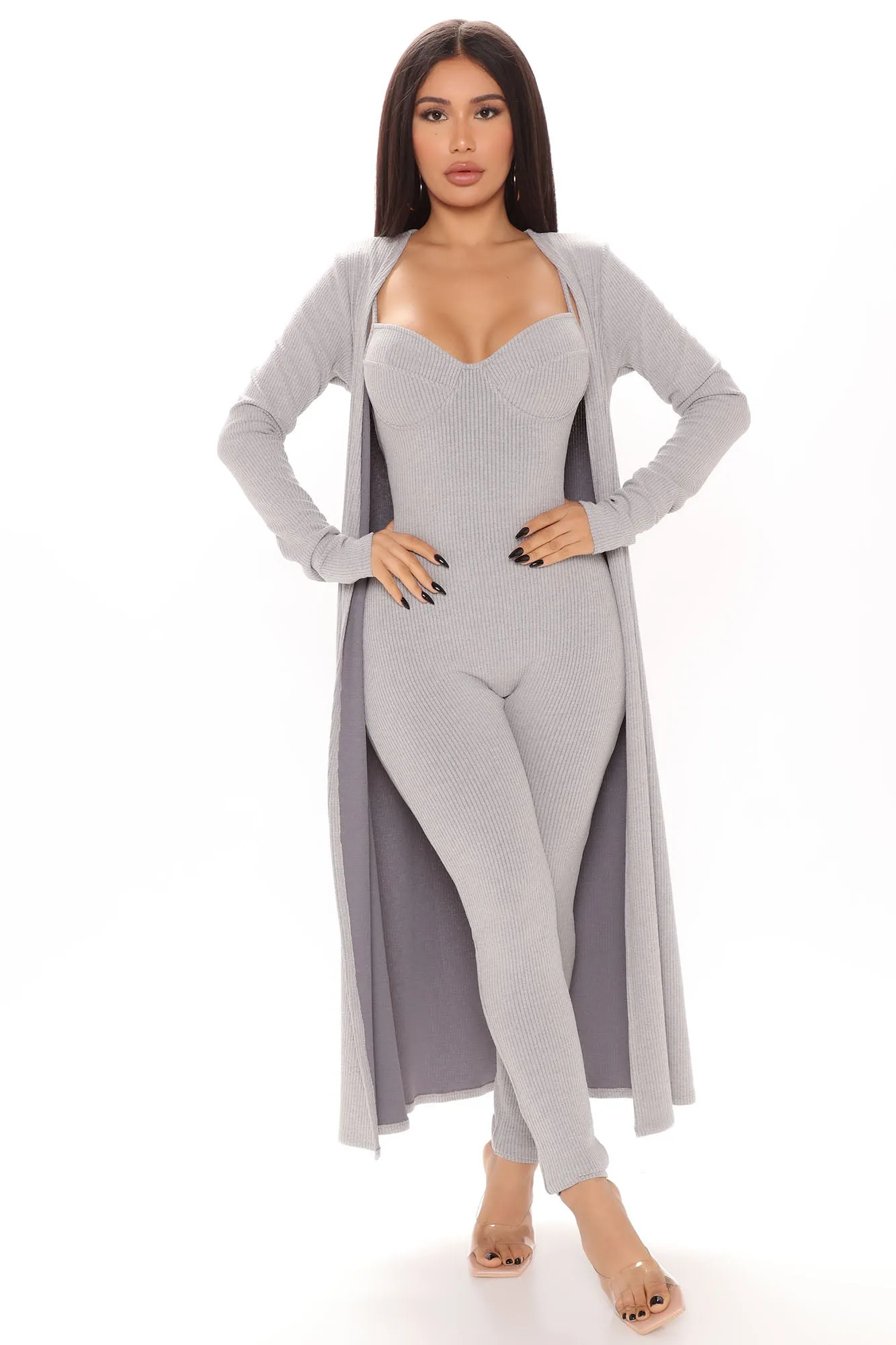 All Inclusive Jumpsuit Set - Grey