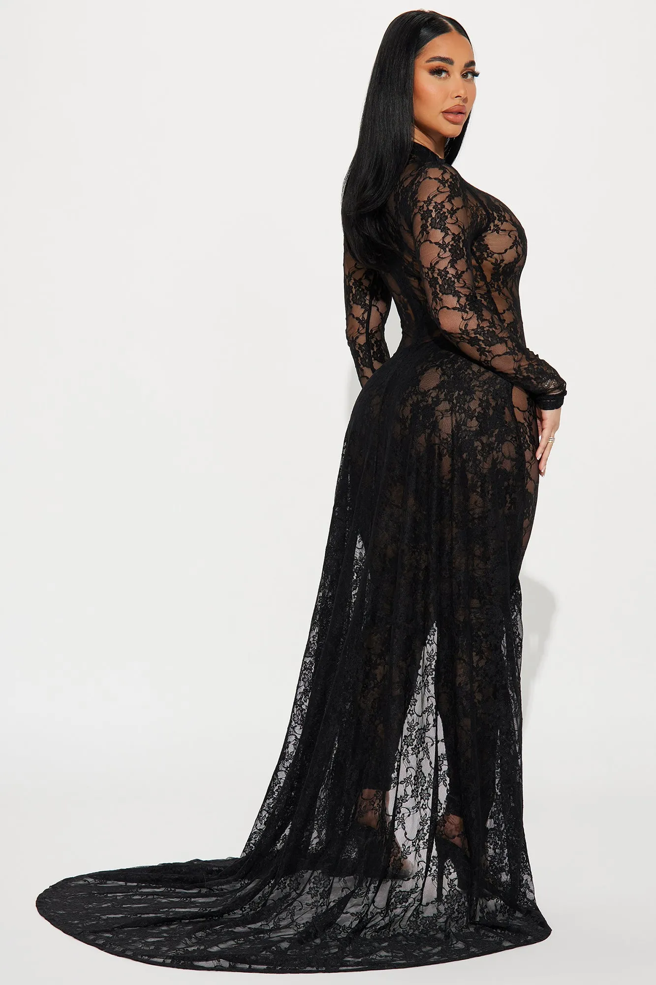 Already Taken Lace Jumpsuit - Black