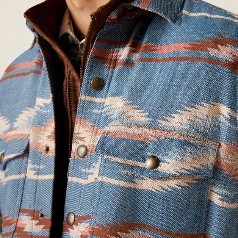 Ariat Men’s Retro Chimayo Sailor Blue Sherpa Lined Shirt Jacket 10046025