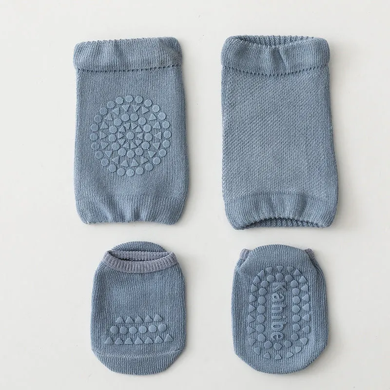 Baby Anti-Slip Knee Pads and Floor Socks Set