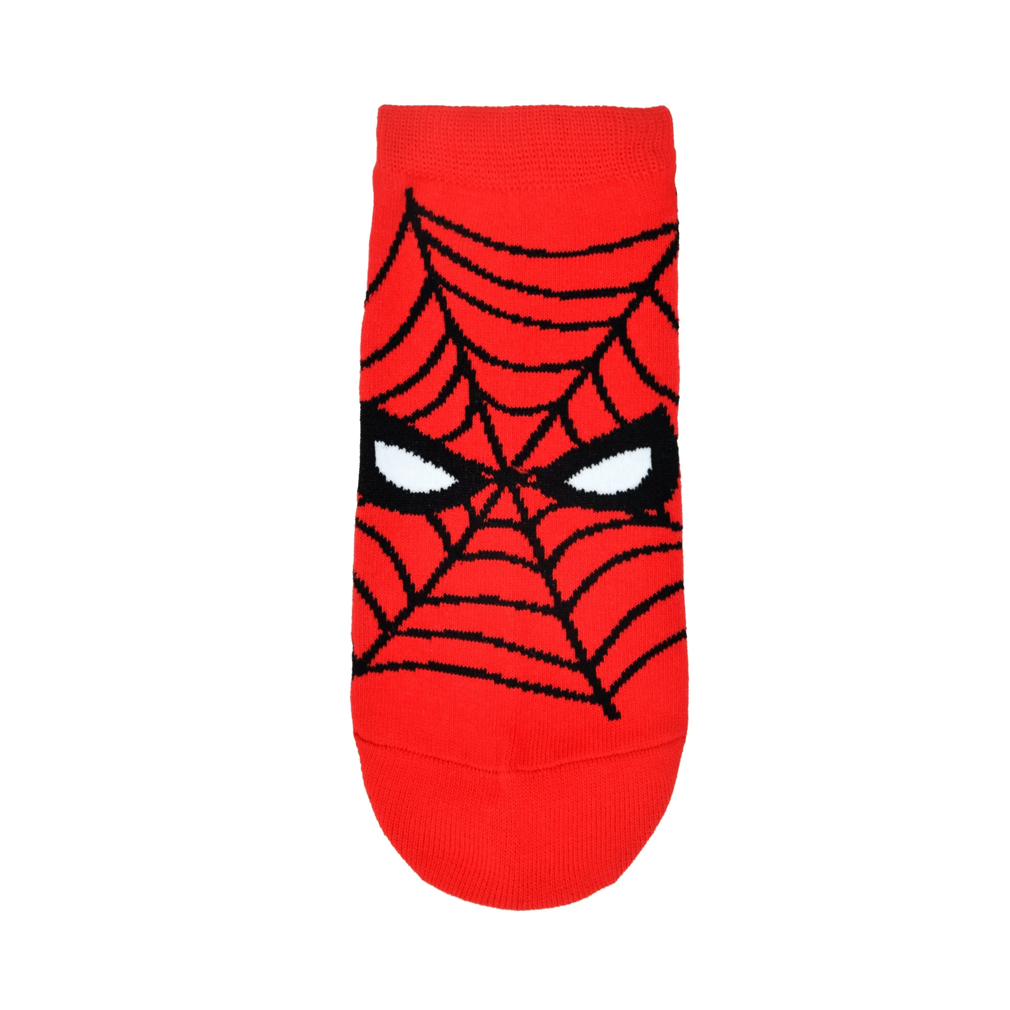 Balenzia x Marvel Character Crew & Lowcut/Ankle Length Sock for Men- "THE AMAZING SPIDER-MAN" Gift Pack (Pack of 2 Pairs/1U)(Free Size) Red