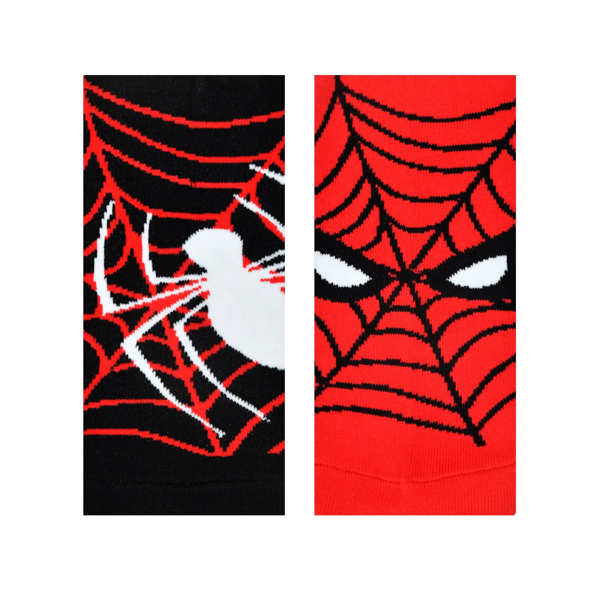 Balenzia x Marvel The Amazing Spider-Man Themed Ankle Length Socks for Men (Pack of 2 Pairs/1U)(Free Size) Red,Blue