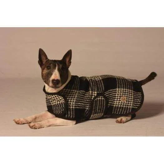 Black & White Plaid Blanket Coat