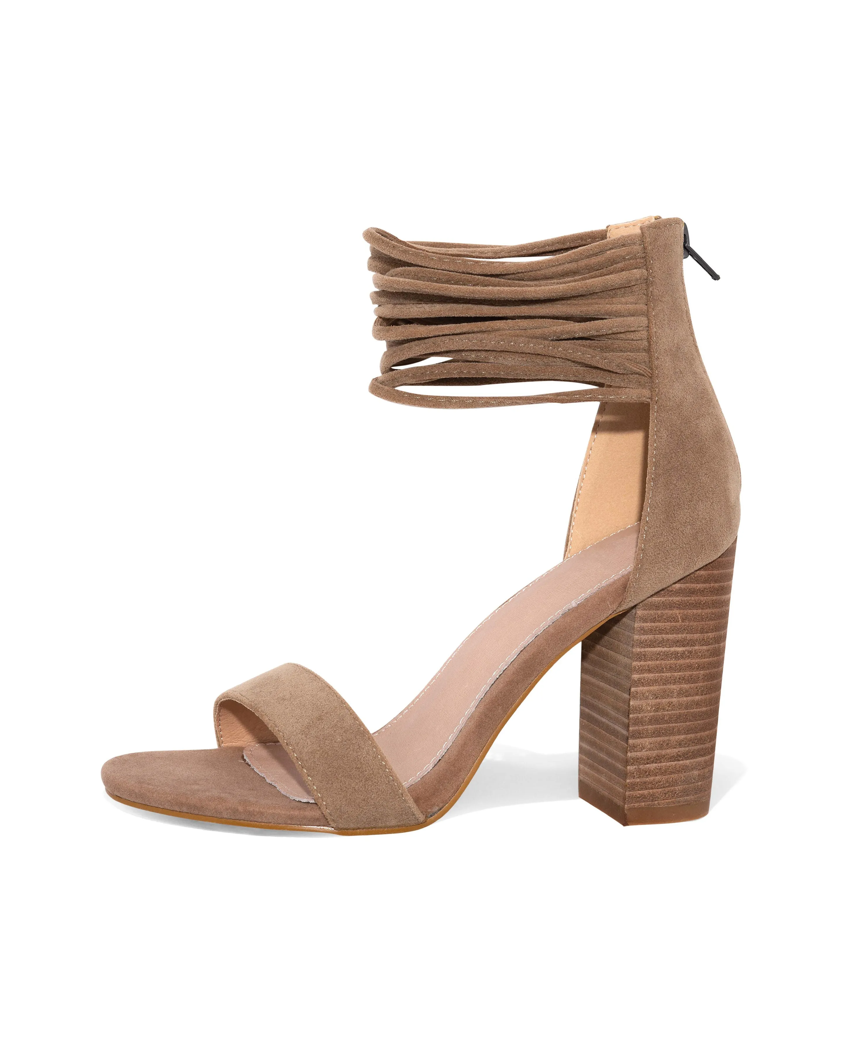 Blair Faux Suede Strappy Heeled Sandal