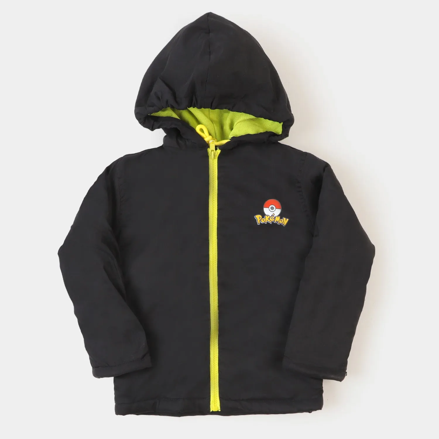 Boys Hooded Jacket Character - BLACK