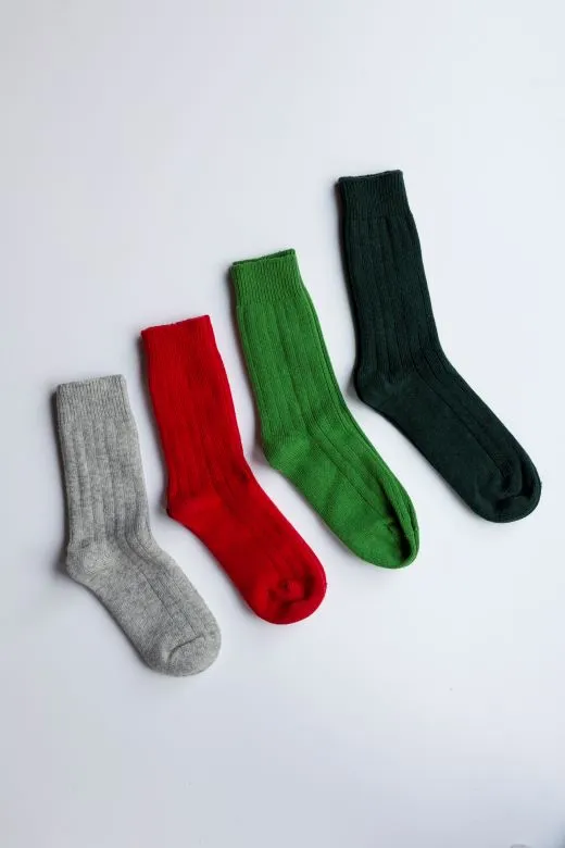 Bright Green Cashmere Socks