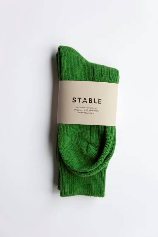 Bright Green Cashmere Socks