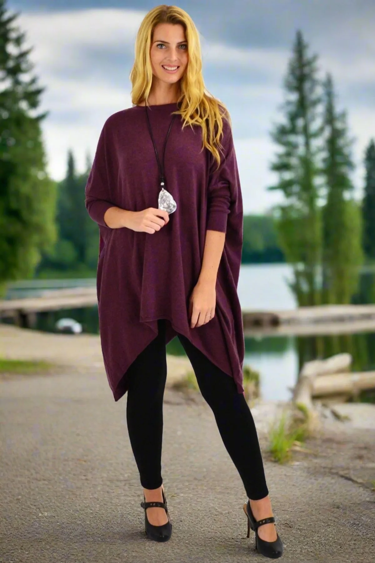 Burgundy Snuggle up Tunic Top