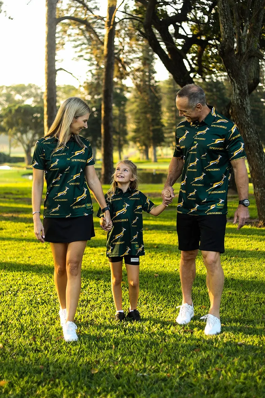 CA Ladies Springbok Golf Shirt | Green Bokke