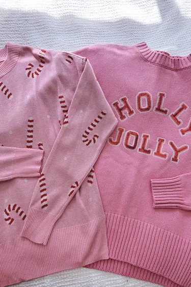 Callie Sweater Candy Cane Pink