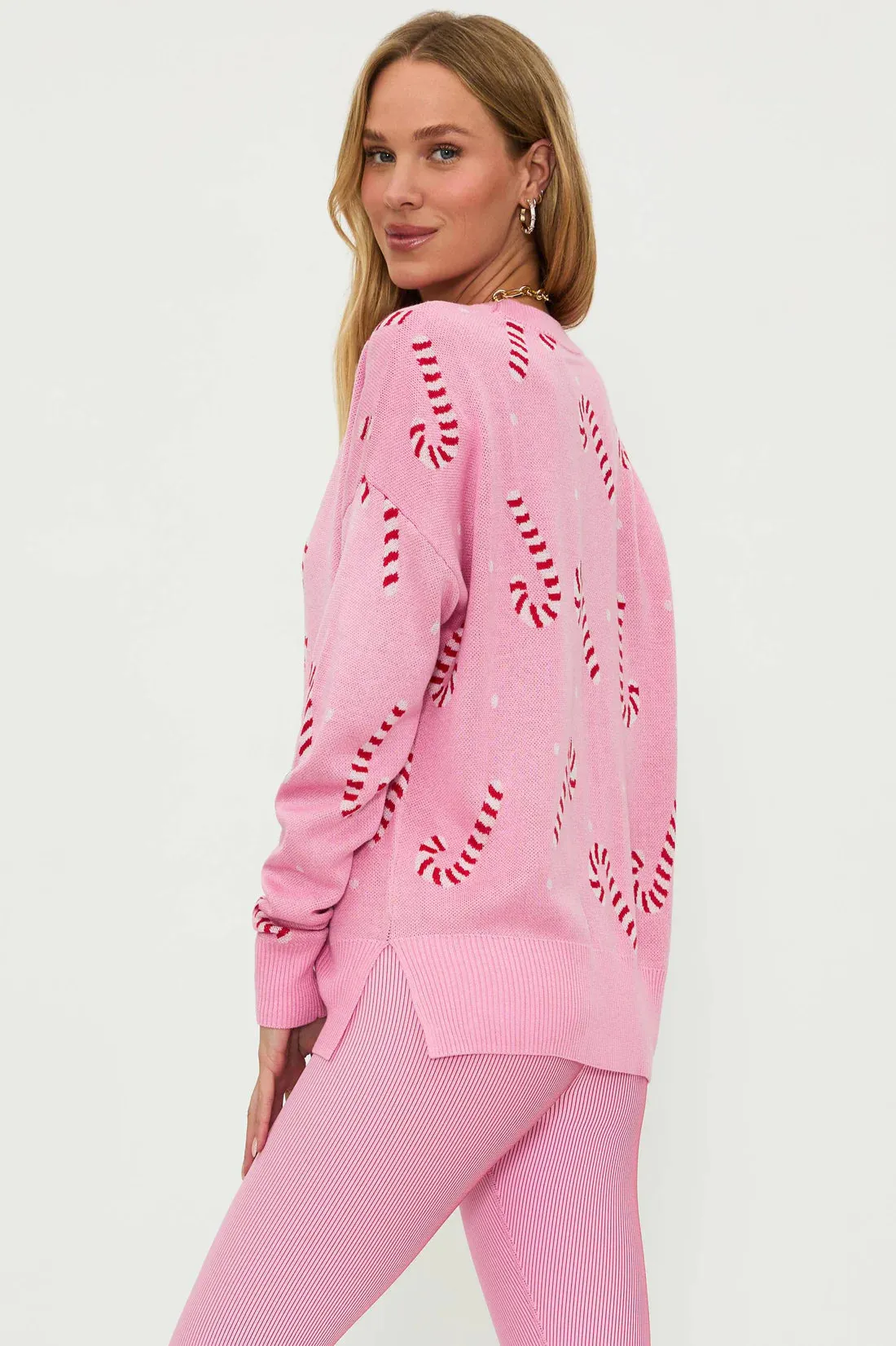 Callie Sweater Candy Cane Pink