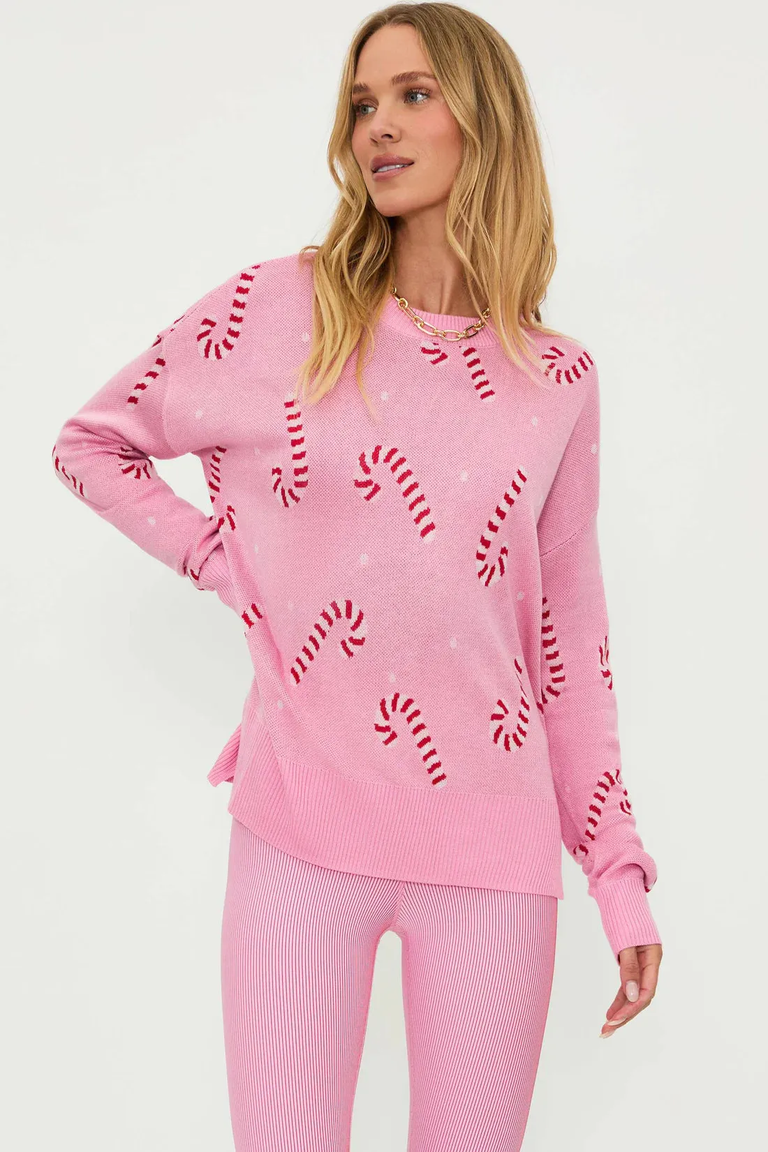 Callie Sweater Candy Cane Pink