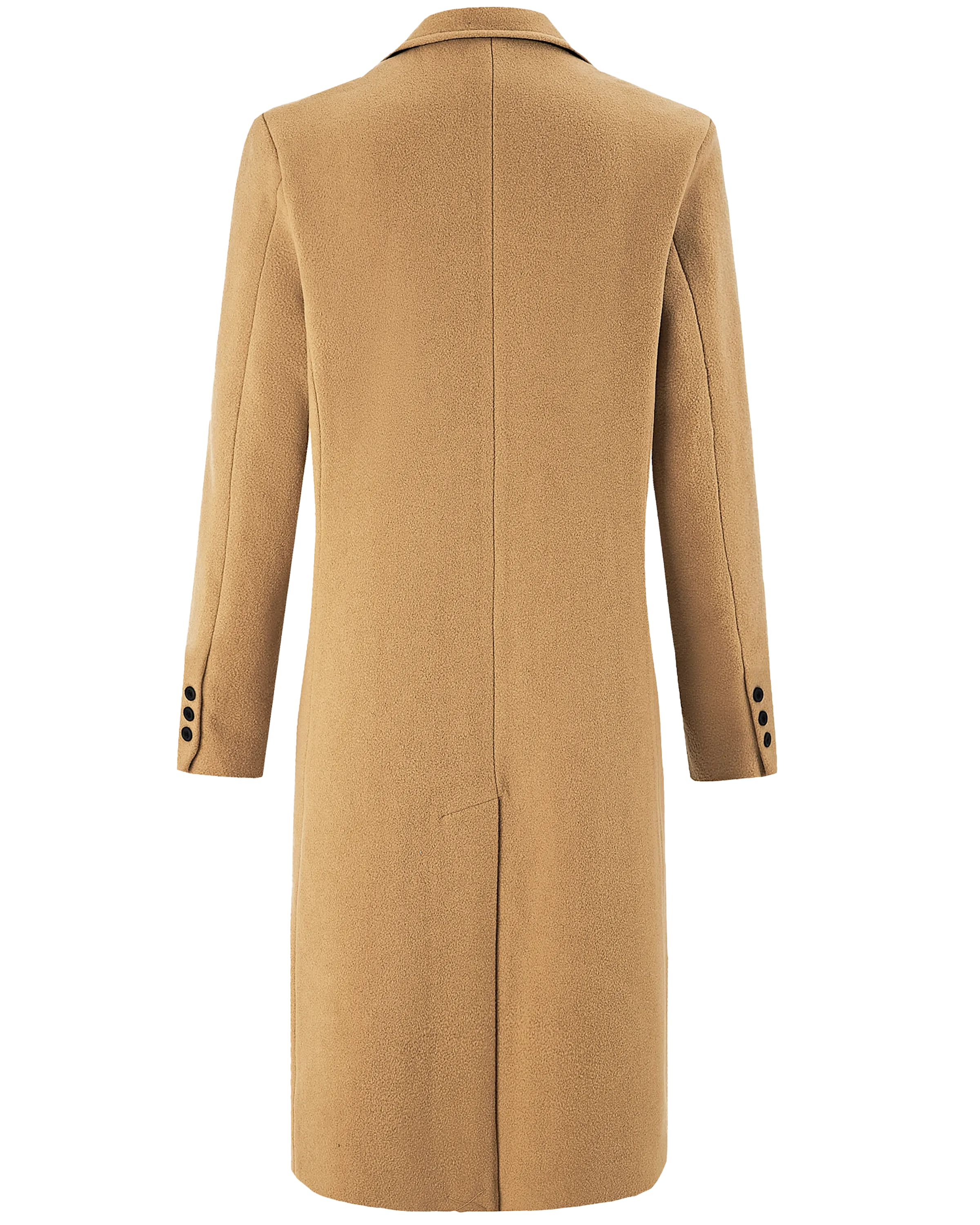 Camel Wool Cashmere Bond Overcoat Black Lining