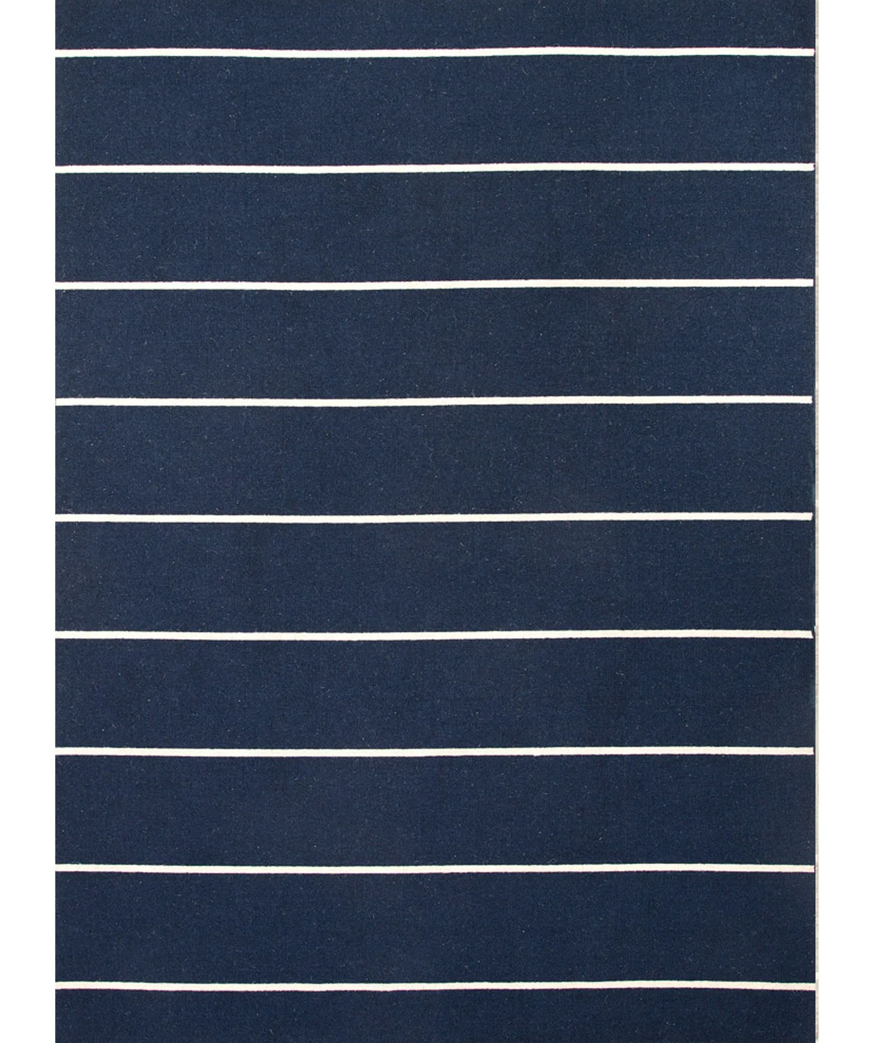 Cape Cod Stripe Flat Weave Rug, Navy