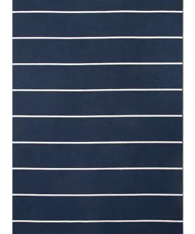 Cape Cod Stripe Flat Weave Rug, Navy