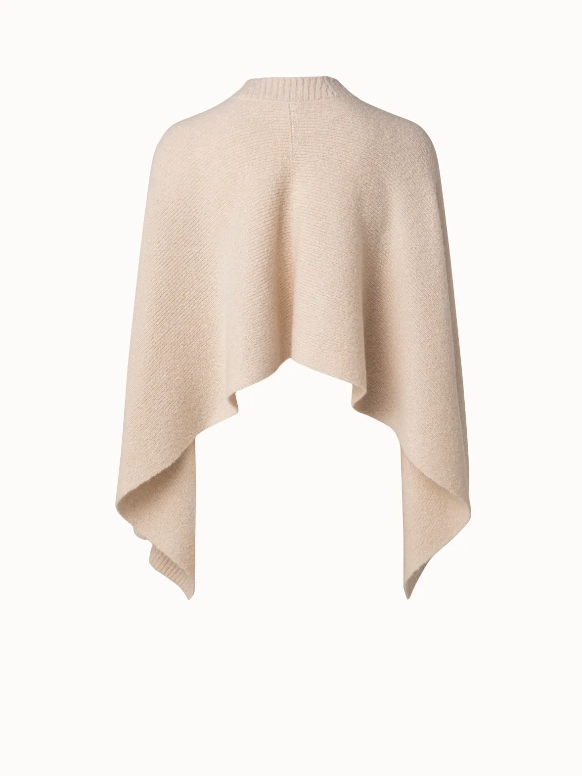 Cape in Cashmere Wool Silk Mélange Bouclé