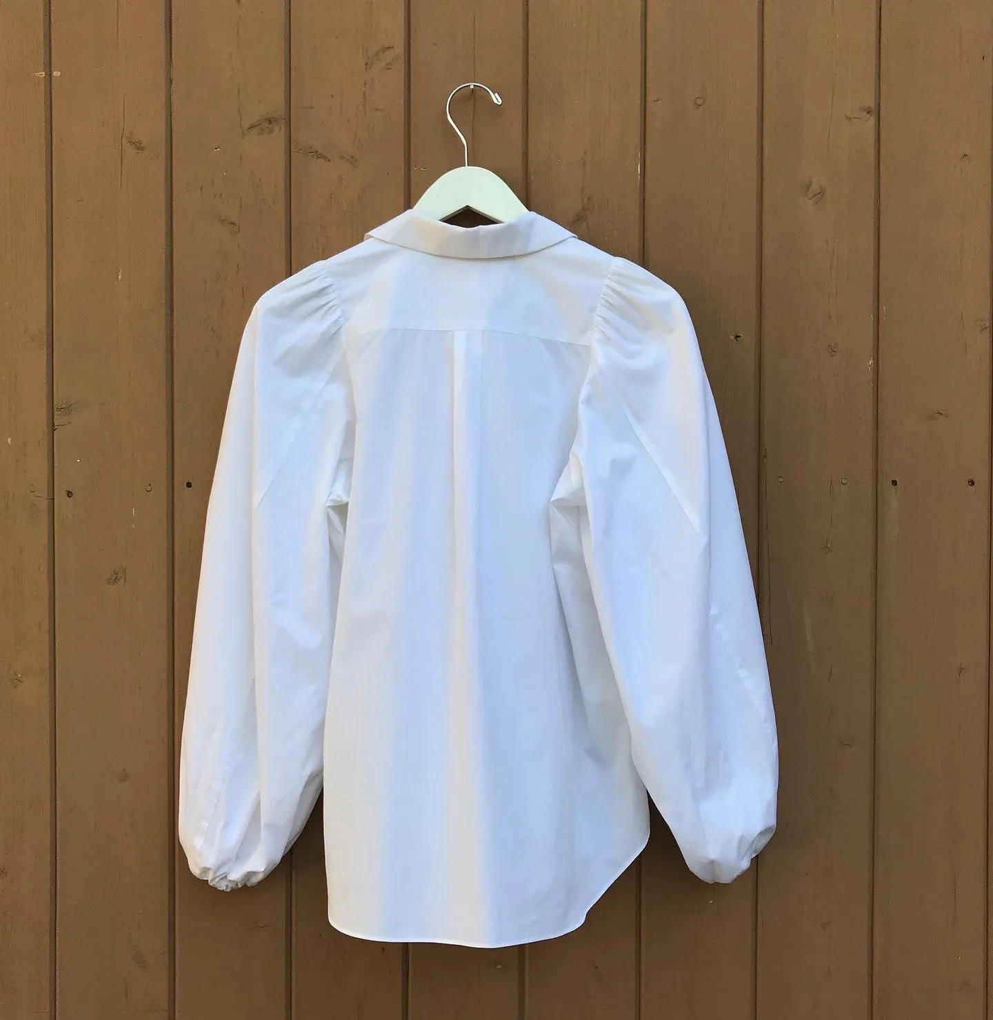 COMME DES GARÇON White Puffed Sleeved Cotton Shirt