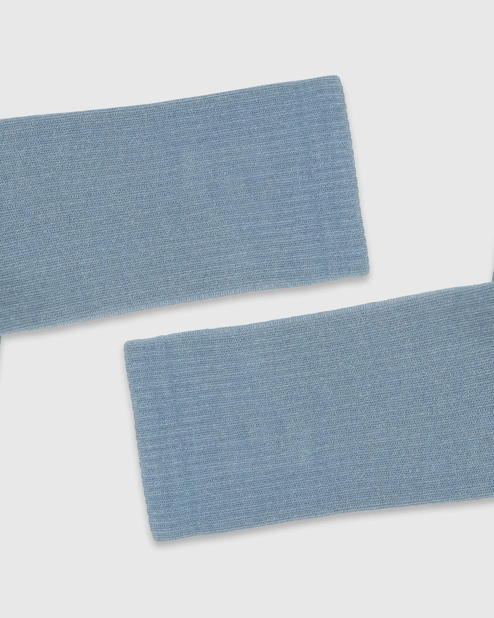 Cotton Blue Textured Socks - Snow