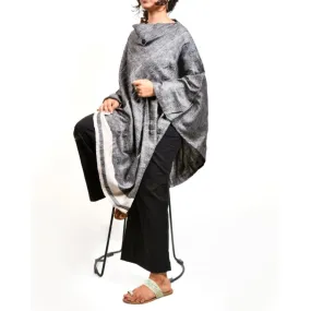 Dark Grey Merino Wool Cape