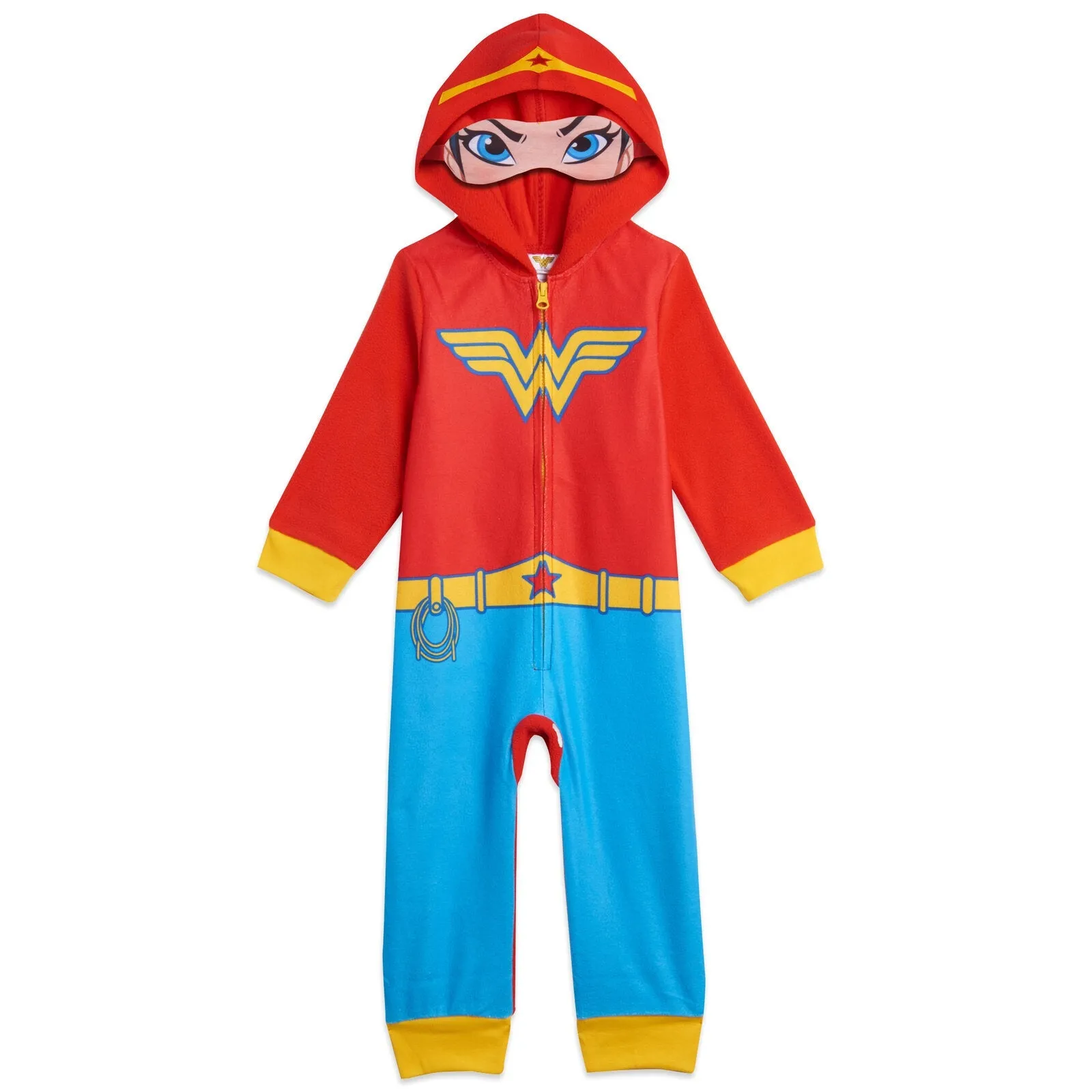 DC Comics Justice League Zip Up Costume Pajama Coverall and Cape