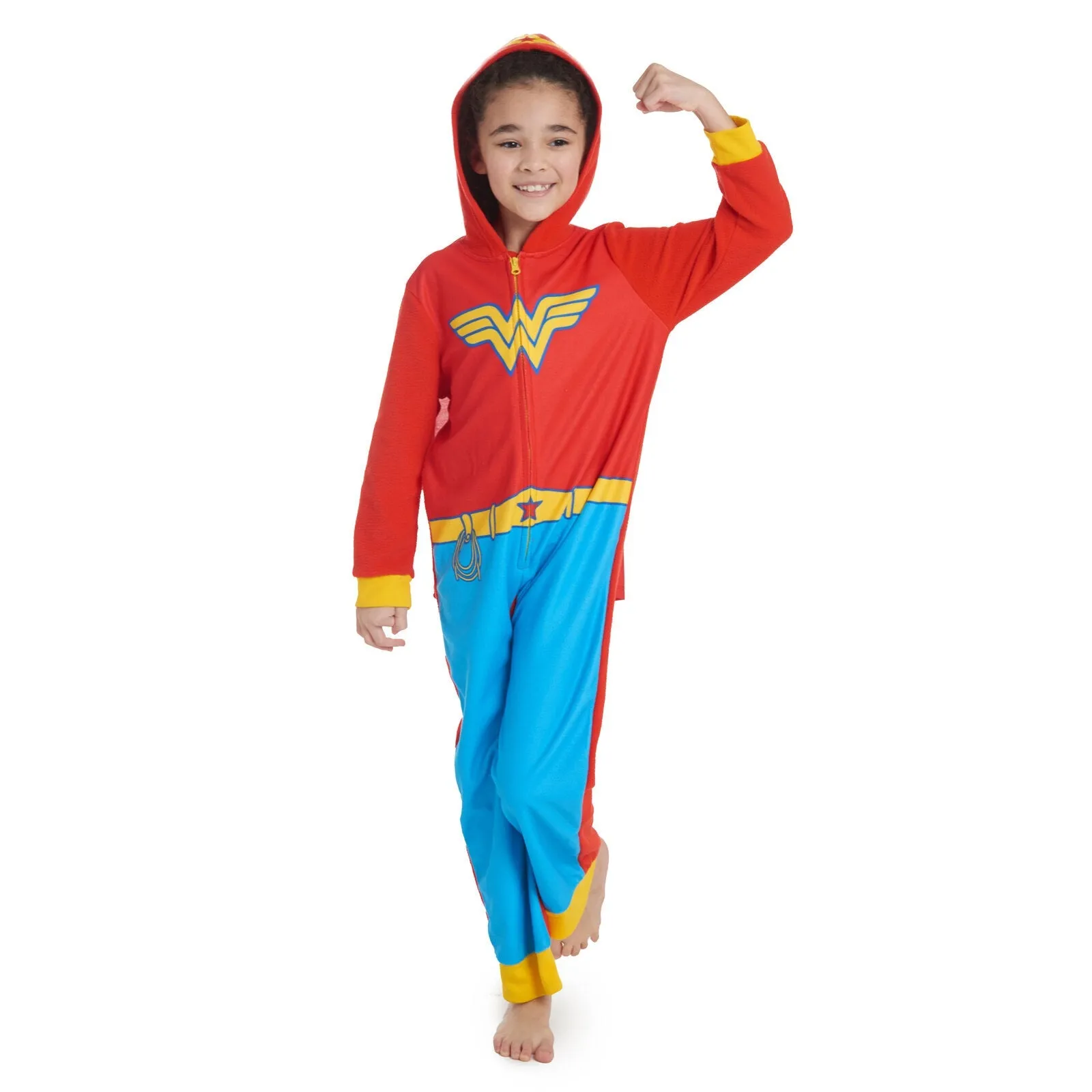 DC Comics Justice League Zip Up Costume Pajama Coverall and Cape