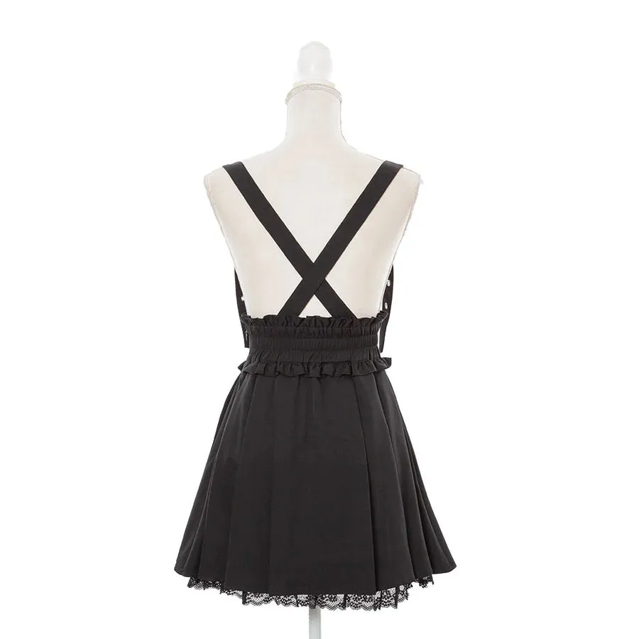 Dear My Love jirai kei heart suspenders skirt