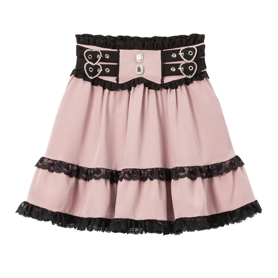 Dear My Love jirai kei tiered heart skirt