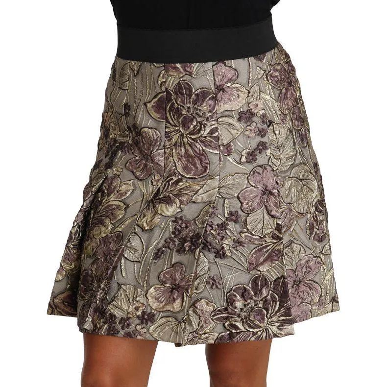 Dolce & Gabbana Elegant Floral A-Line Jacquard Skirt