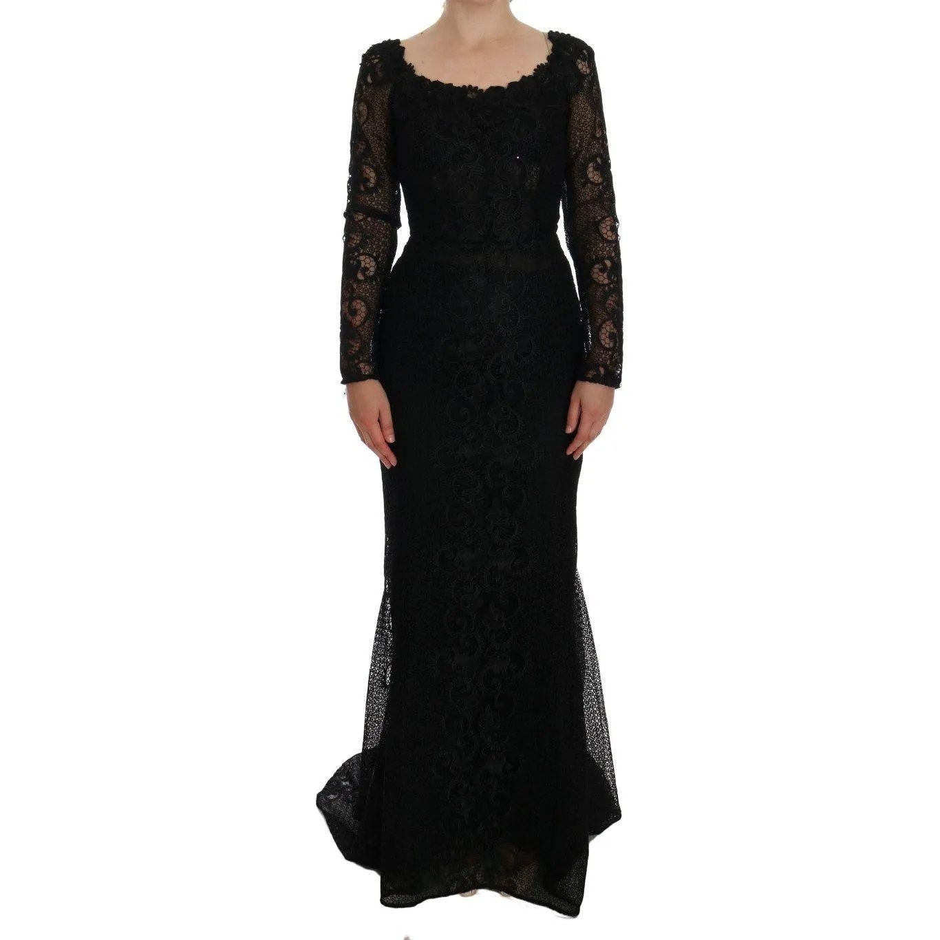 Dolce & Gabbana Elegant Full Length Black Sheath Maxi Dress