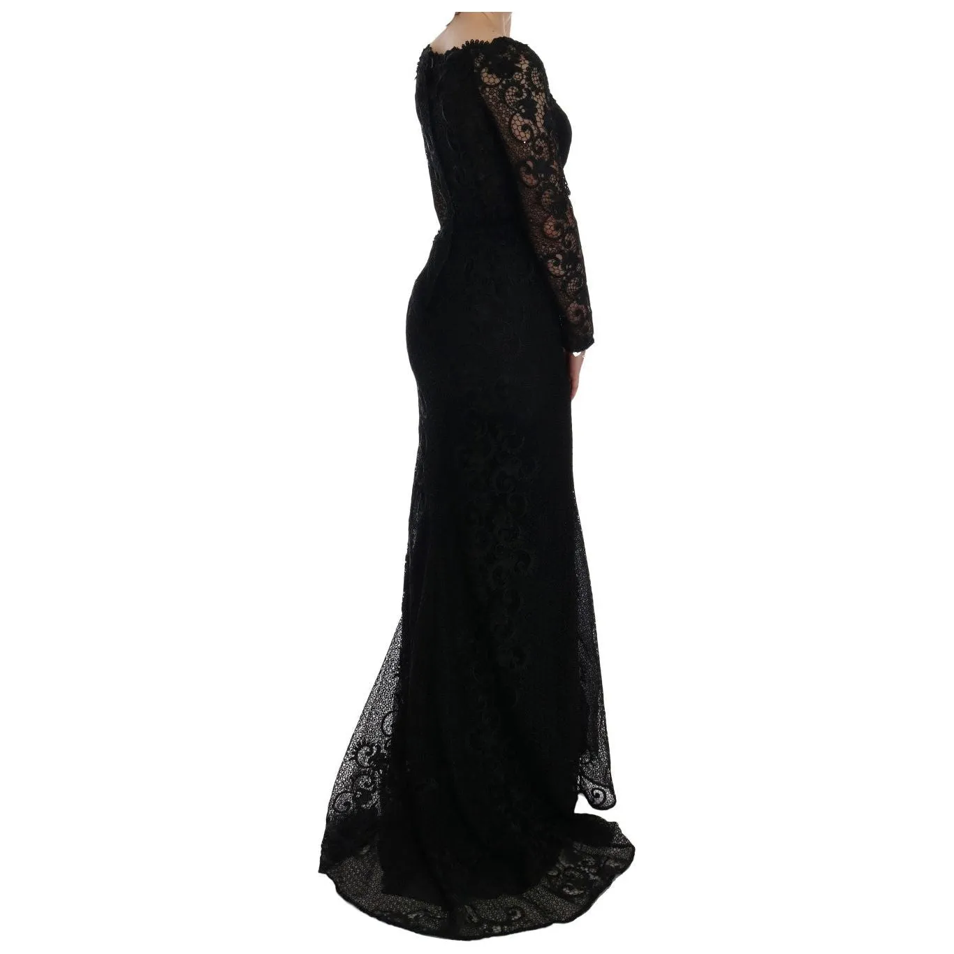 Dolce & Gabbana Elegant Full Length Black Sheath Maxi Dress