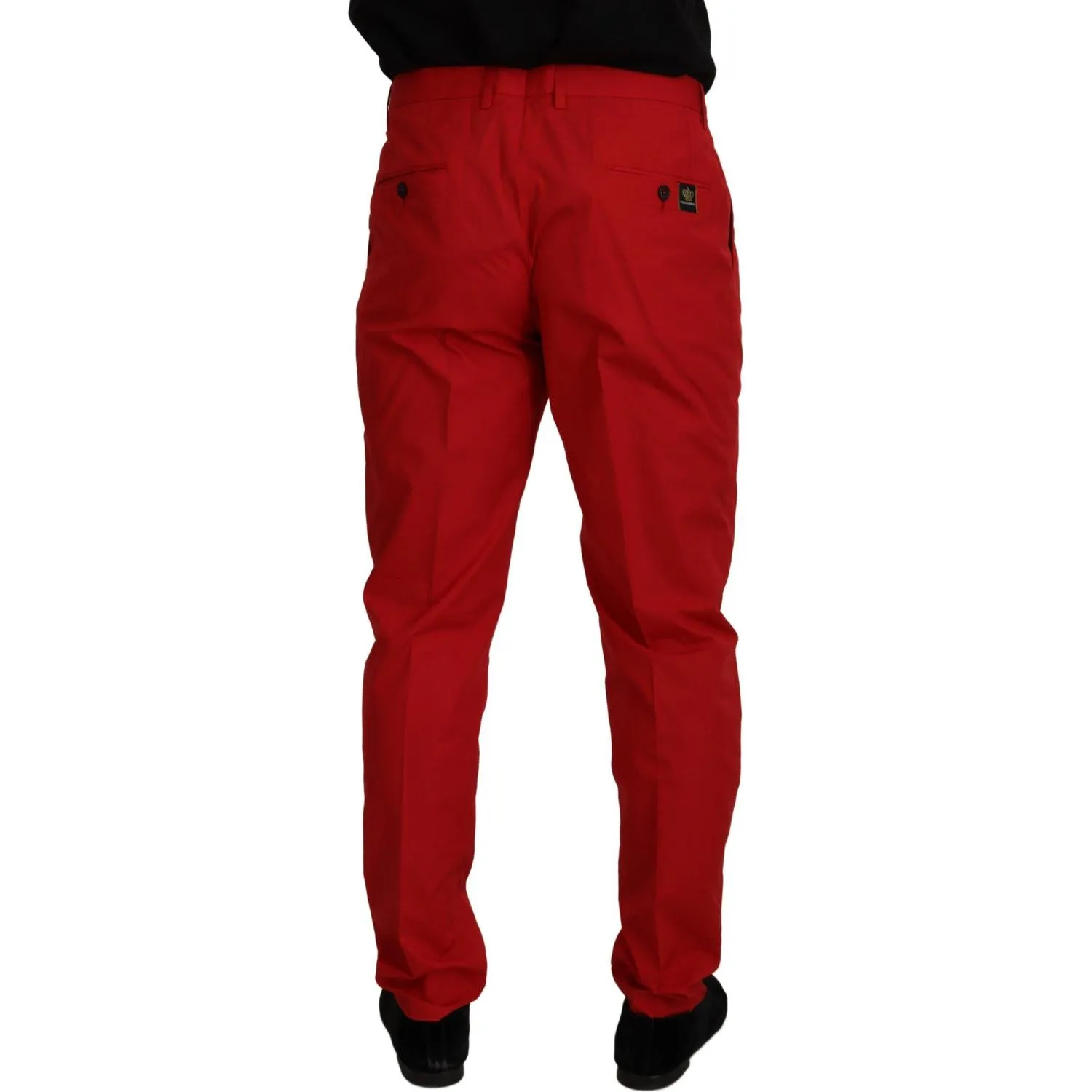 Dolce & Gabbana Elegant Slim Fit Crimson Chinos