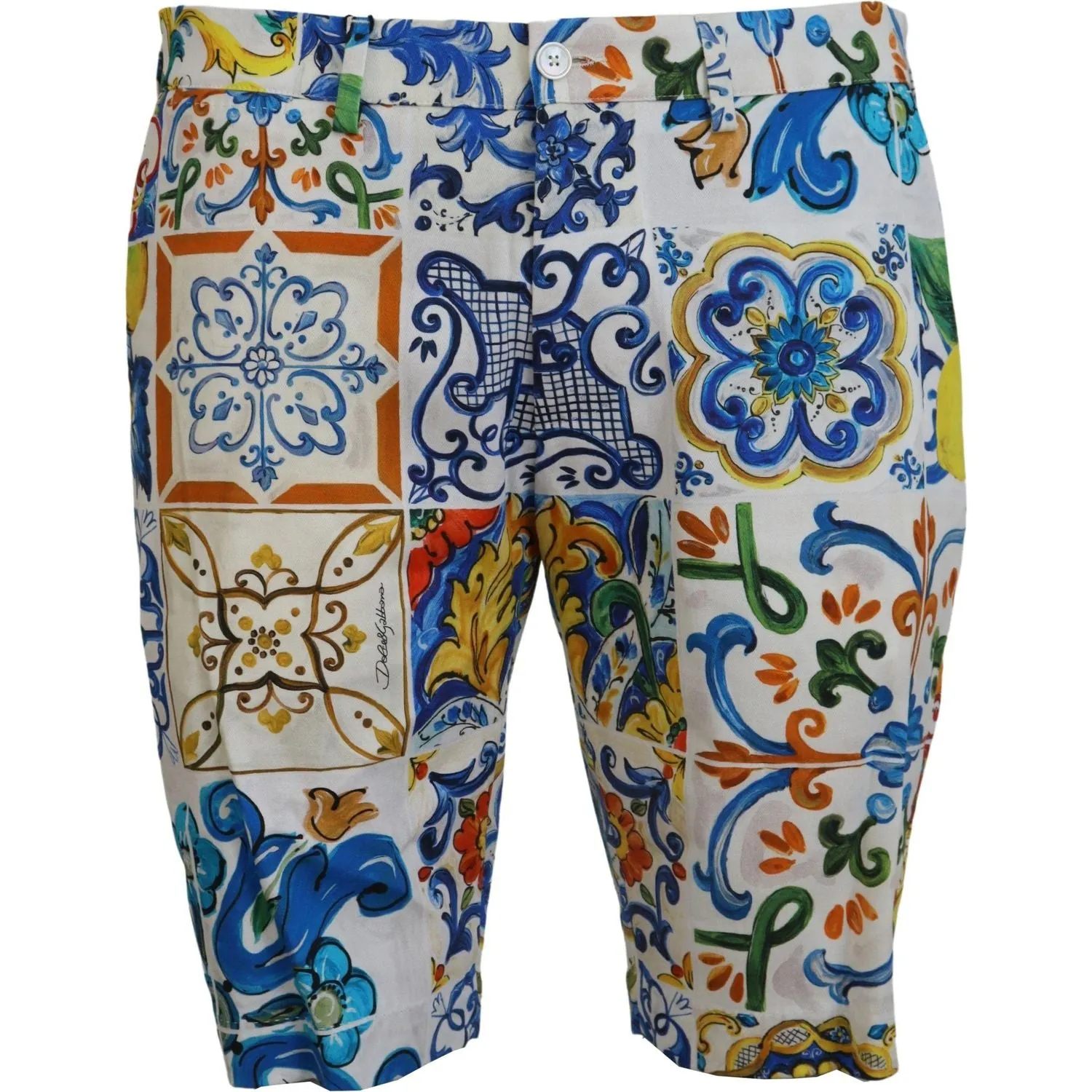 Dolce & Gabbana Majolica Print Casual Chinos Shorts