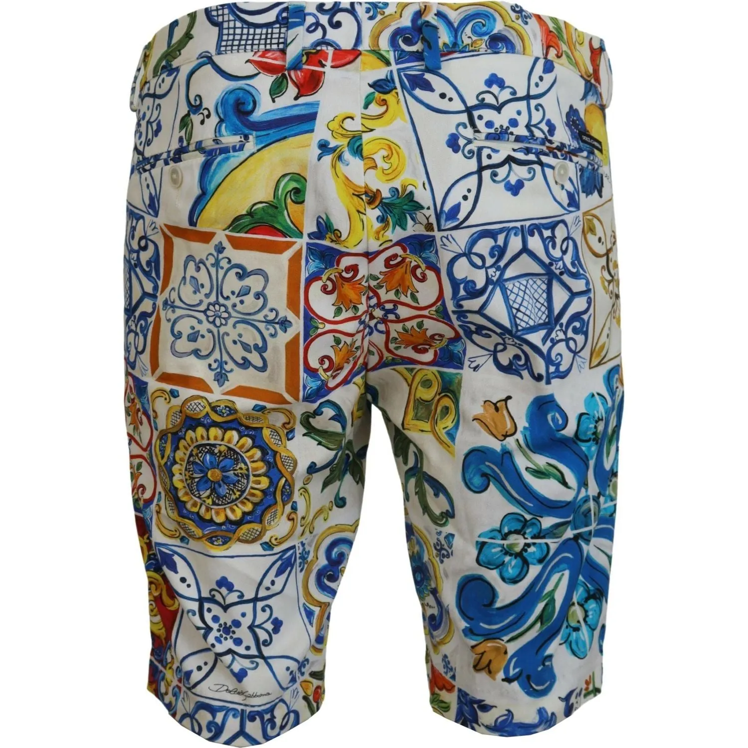 Dolce & Gabbana Majolica Print Casual Chinos Shorts