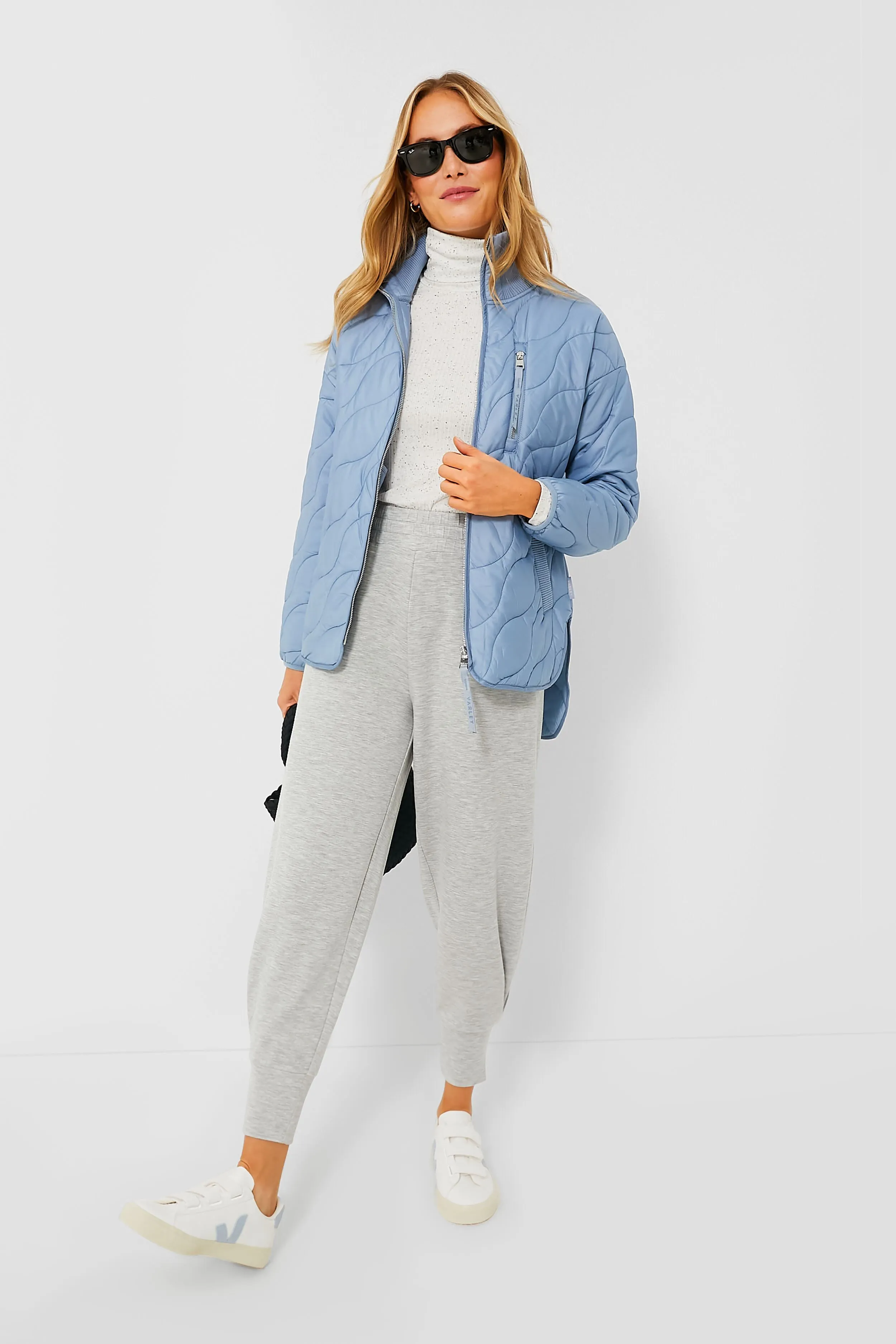 Dusty Blue Danea Quilt Jacket