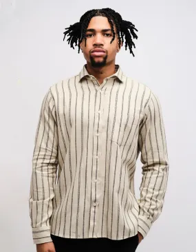 Ecru Casual Stripe Shirt