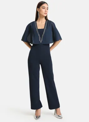 Embellished Jumpsuit With Overlay