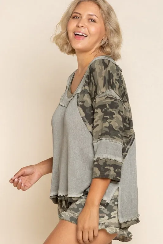 Fearless Perfect Knit Top, Camo