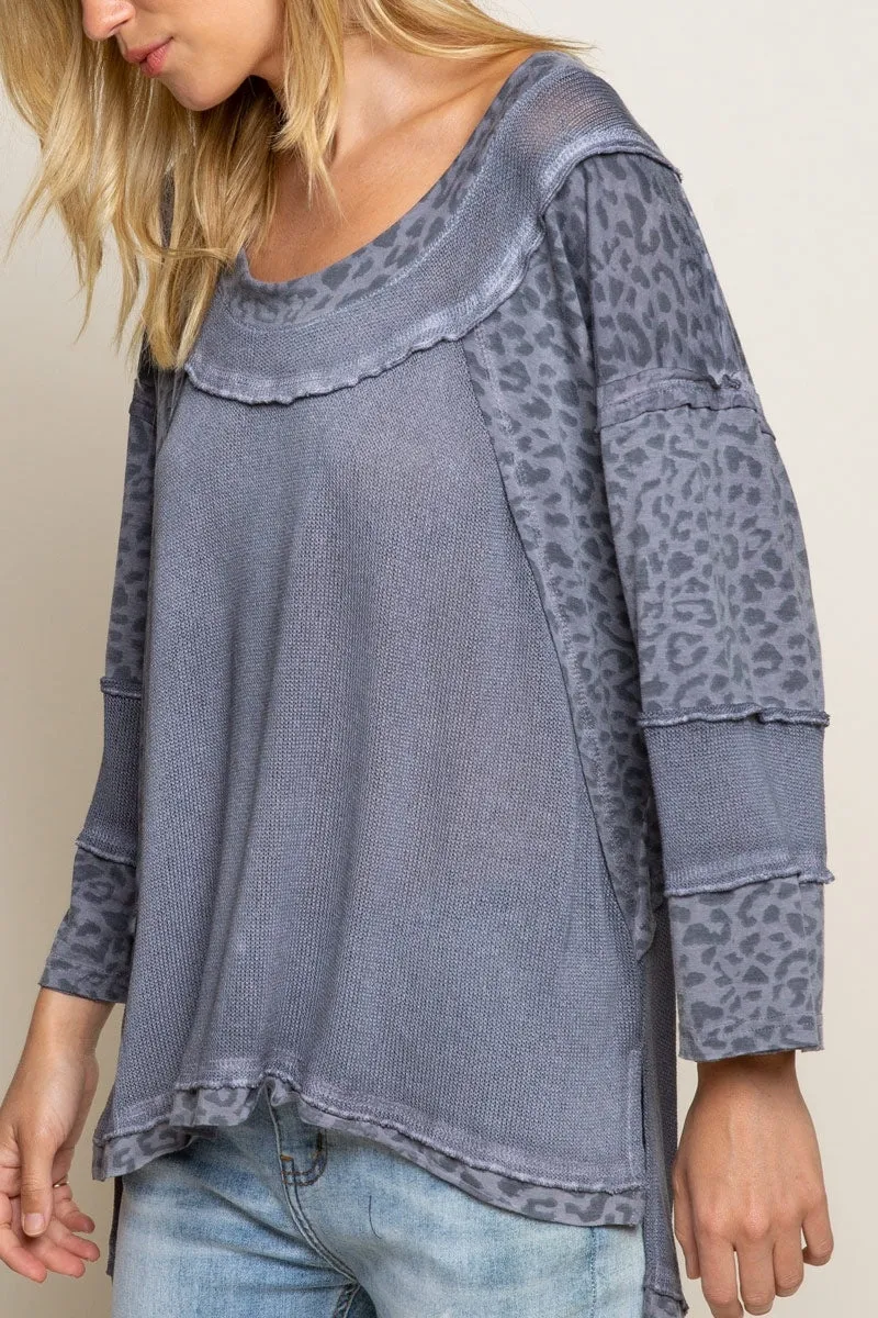 Fearless Perfect Knit Top, Charcoal