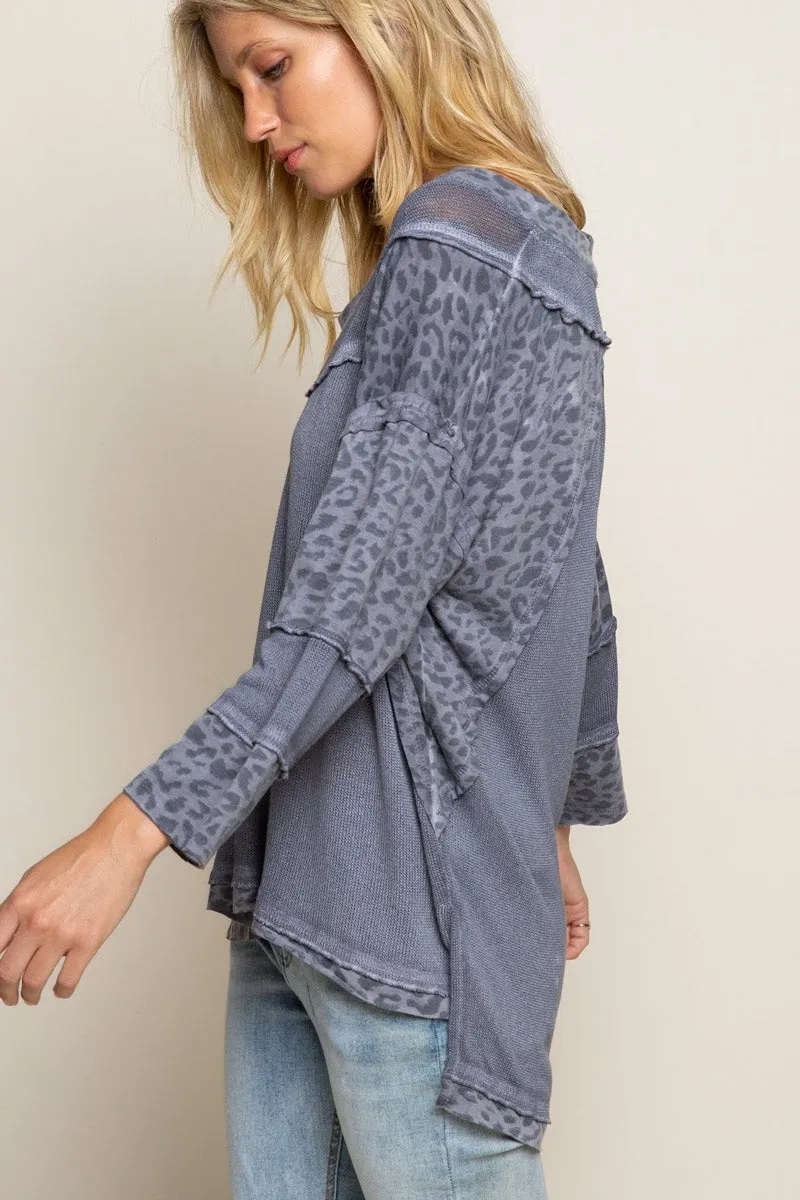 Fearless Perfect Knit Top, Charcoal