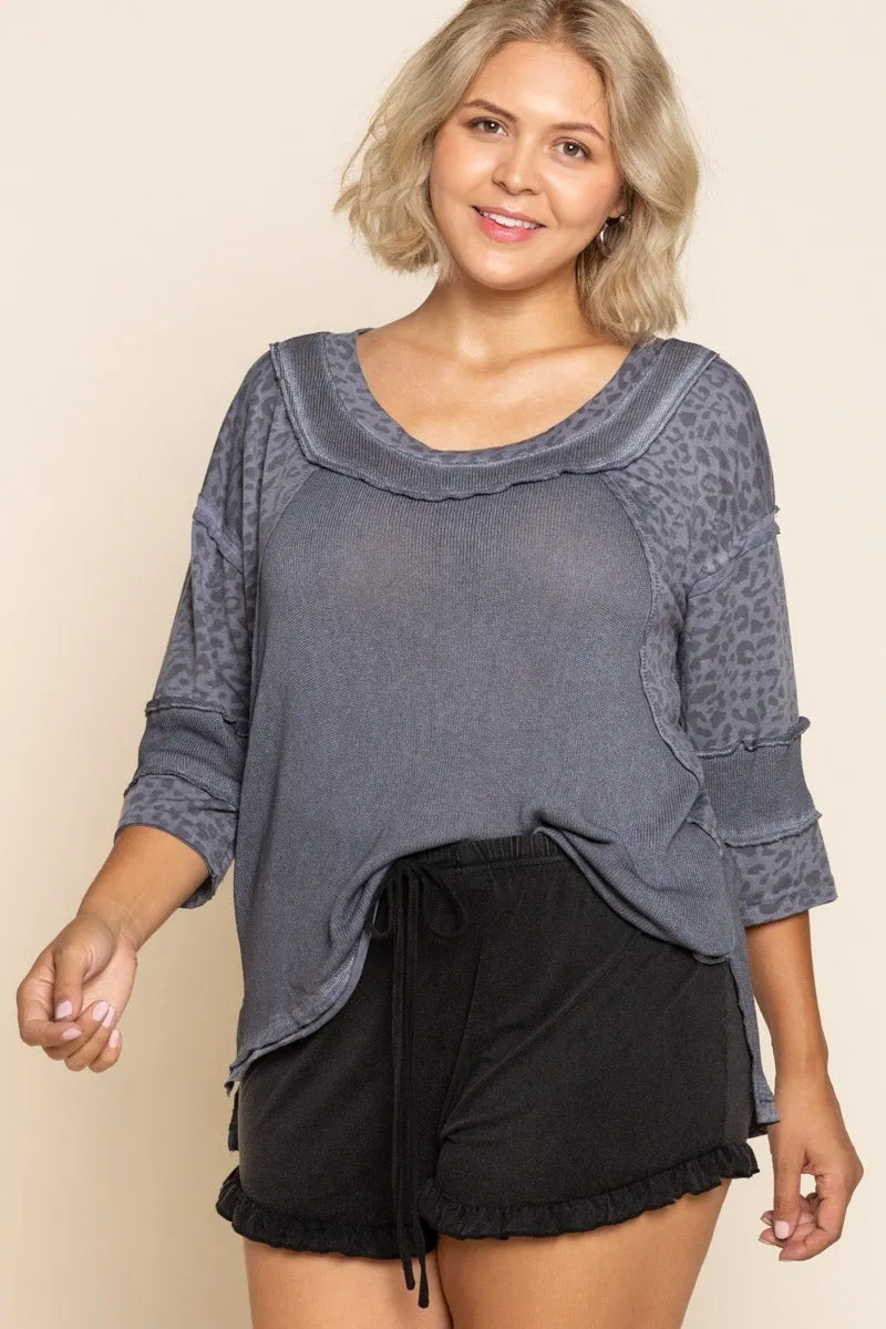 Fearless Perfect Knit Top, Charcoal